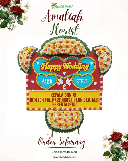 Papan Bunga Pernikahan Kasreman
